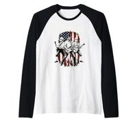 250 Aniversario de los Estados Unidos Patrióticos de 2026, 250, 4 de Julio, Cosecha Camiseta Manga Raglan