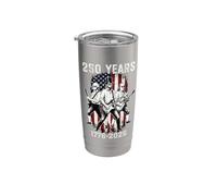 250 aniversario de los Estados Unidos Patrióticos de 2026, 250, 4 de julio, cosecha Vaso térmico de acero inoxidable de doble pared