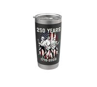 250 aniversario de los Estados Unidos Patrióticos de 2026, 250, 4 de julio, cosecha Vaso térmico de acero inoxidable de doble pared