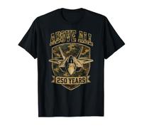 250 Aniversario USA America Retro 250 Años 1776 sobre Todo Camiseta