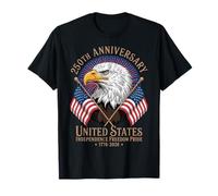 250 Aniversario USA Bald Eagle American Flag Patriot 1776 Camiseta