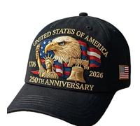 250 Anniversary USA Hat, Eagle & Liberty Patriotic Baseball Cap, Adjustable 250 Year American Anniversary Hat for Men & Women (A10)