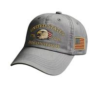 250 Anniversary USA Hat, Eagle & Liberty Patriotic Baseball Cap, Adjustable 250 Year American Anniversary Hat for Men & Women (A25)