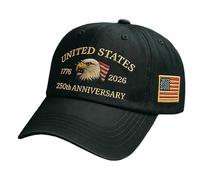 250 Anniversary USA Hat, Eagle & Liberty Patriotic Baseball Cap, Adjustable 250 Year American Anniversary Hat for Men & Women (A21)