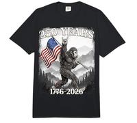 250 años 1776-2026 Bigfoot & Flag American Patriotic Comfort Colors Adult Heavyweight T-Shirt