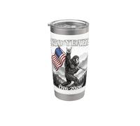250 años 1776-2026 Bigfoot & Flag American Patriotic Vaso térmico de acero inoxidable de doble pared