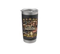 250 Años Bravery USA Veteran 250 America Liberty Julio 4 Vaso térmico de acero inoxidable de doble pared