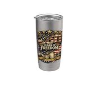 250 Años Bravery USA Veteran 250 America Liberty Julio 4 Vaso térmico de acero inoxidable de doble pared