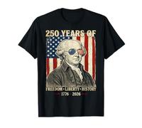 250 años de Libertad Libertad Historia John Adams Retro Camiseta