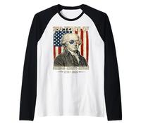 250 años de Libertad Libertad Historia John Adams Retro Camiseta Manga Raglan