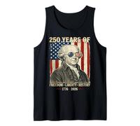 250 años de Libertad Libertad Historia John Adams Retro Camiseta sin Mangas