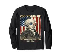 250 años de Libertad Libertad Historia John Adams Retro Manga Larga