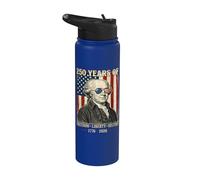 250 años de libertad Libertad Historia John Adams Retro Stainless Steel Insulated Water Bottle