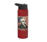 250 años de libertad Libertad Historia John Adams Retro Stainless Steel Insulated Water Bottle