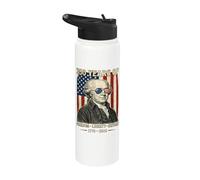 250 años de libertad Libertad Historia John Adams Retro Stainless Steel Insulated Water Bottle