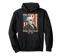 250 años de Libertad Libertad Historia John Adams Retro Sudadera con Capucha
