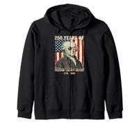 250 años de Libertad Libertad Historia John Adams Retro Sudadera con Capucha