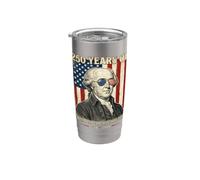 250 años de libertad Libertad Historia John Adams Retro Vaso térmico de acero inoxidable de doble pared
