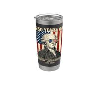 250 años de libertad Libertad Historia John Adams Retro Vaso térmico de acero inoxidable de doble pared