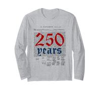 250 Años Declaración USA Historia Independencia 4 de Julio Manga Larga