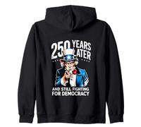 250 años después y todavía luchando por la Democracia 1776-2026 Sudadera con Capucha