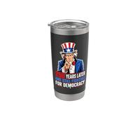250 años después y todavía luchando por la democracia 1776-2026 Vaso térmico de acero inoxidable de doble pared