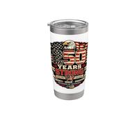 250 años fuerte veterano de Estados Unidos 250 América Liberty 1776 4 de julio Vaso térmico de acero inoxidable de doble pared
