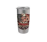 250 años fuerte veterano de Estados Unidos 250 América Liberty 1776 4 de julio Vaso térmico de acero inoxidable de doble pared