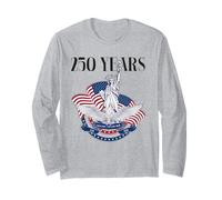 250 Años Loud Free Still Here Patriotic 1776 Estatua Libertad Manga Larga
