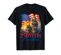 250 años USA 4 Julio Wolf Camiseta