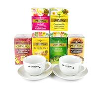 250 bolsitas de té + 2 tazas Twinings de cerámica + 2 platillos Tisane camomile Twinings Earl Grey Tea English Breakfast Intense Premium DETEINATO