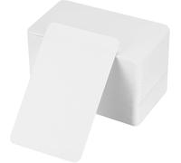 250 hojas de tarjetas en blanco, 350 g/m², 8,5 x 5,5 cm, papel kraft, personalizable, para bricolaje, escuela, oficina, aprendizaje de vocabulario, blanco