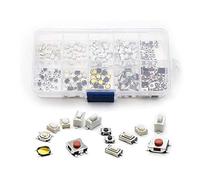 250 interruptores de botón táctiles 10 tipos for control remoto coche, microinterruptor táctil Controls Switches