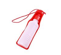 250 ml / 500 ml Portátil Mascota Viaje Botella de Agua Perros Gatos Dispensador de Agua Cachorro Beber Fuente de alimentación Botella Mascota Beber Herramienta de alimentación (250ml-Rojo)
