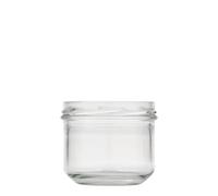 250 ml tarro de vidrio con fondo plano, boca: Twist-Off (TO 82)
