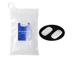 (250 pares) de almohadillas de silicona para la nariz de repuesto de textura mate, cuadradas, rectangulares, deslizantes, parte para gafas Dhoptical