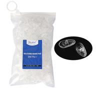 (250 pares) de almohadillas para la nariz para gafas, material de silicona, forma de herradura suave, tornillo y clip de empuje para tienda de gafas y hospital ocular (rosca, 16 mm, 250 pares)