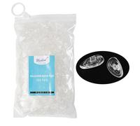 (250 pares) de almohadillas para la nariz para gafas, material de silicona, forma de herradura suave, tornillo y clip de empuje para tienda de gafas y hospital ocular (empuje (clip), 16 mm, 250 pares)