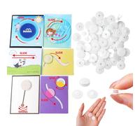 250 pares de diapositivas a presión para hacer tarjetas deslizantes, giratorias, con brazo oscilante; discos redondos entrelazados, elementos interactivos fáciles de poner y girar para hacer tarjetas