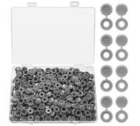 250 Pcs Tapa de Tornillo de Plástico Gris, 5mm Cubiertas para Tornillos, Tapas Cubierta Con Bisagras Plegable para Armarios, Muebles