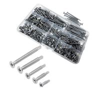 250 PCS Tornillos Autoperforantes Cabeza Phillips De Acero Inoxidable Con Arandela