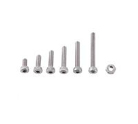 250 pcs Tornillos Hexagonales M2 con Tuercas Surtido A2 Acero Inoxidable Roscas Completas para Reparación(Cabeza de tapa)