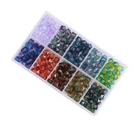250 Piezas Cuentas Acrílicas Poligonales Hechas a Mano | Color Mixto de 10mm, Surtido Preparado para Usar, Caja Organizadora Incluida, Manualidades Infantiles Color Aleatorio