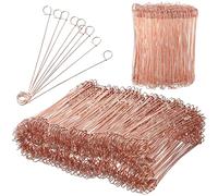 250 Pzas Alambre para Atizar con Lazo de Cobre, 1 mm x 14 cm, Alambre para Atadura de Dobble Lazo para Hormigón y Jardinería