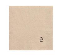 250 servilletas, 2 capas, pliegue 1/4, 33 cm x 33 cm, de papel reciclado