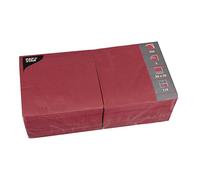250 Servilletas, 3-capas Pliegue-1/4 33 cm x 33 cm burdeos