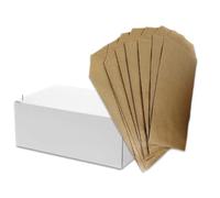 250 Sobres Bolsas de Papel kraft/Miden 10 cm X 15 cm/Son Perfectos para su comercio/Para bisuteria, complementos, pequeños Regalos, Semillas, Dulces/