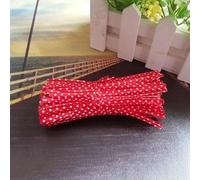 250 Uds. De alambre para lazos de torsión con estampado de puntos de Color caramelo Multicolor para sellado de bolsas de celofán, piruletas, regalos, suministros para fiestas, rojo