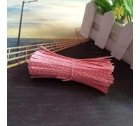 250 Uds. De lazos de alambre con estampado de puntos de Color caramelo Multicolor para sellado de bolsas de celofán, piruletas, regalos, suministros para fiestas, color rosa