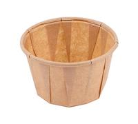 250 unidades - Tarrinas Papel Plisado 120 Ml Ø7,7X4,2 Cm Natural Perg. Antigrasas